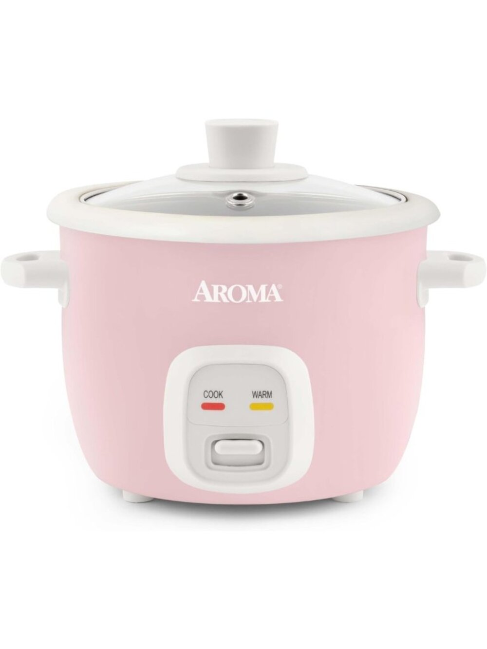 Compact 2-Cup Mini Rice Cooker & Soup Maker, Auto Keep Warm, Pink, 1 Qt